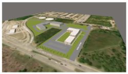 Birds-eye-view of Irving, computer rendering