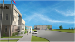 Great Hearts Irving Gym Exterior rendering