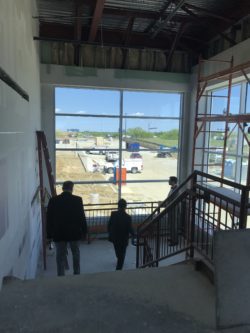 stairwell to courtyard